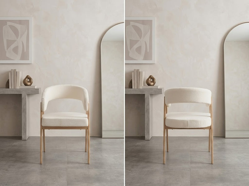 Lot de 2 Chaises Velours Alicia - Dimensions L50 x D55 x H84 cm - Détail structure et pieds