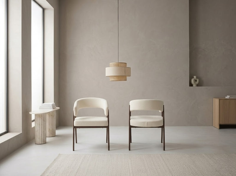 Lot de 2 Chaises Velours Alicia - Dimensions L50 x D55 x H84 cm - Vue de face