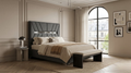 Lit Coffre Hayal – Velours, Coffre de Rangement, 140x200 cm - Vue d'ensemble
