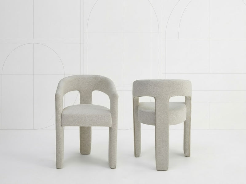Lot de 2 Chaises Velours Maestro - Coloris Variés, L50 x D55 x H84 cm - Vue de face