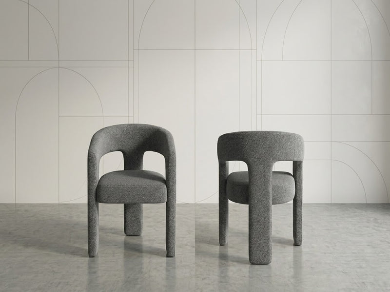 Lot de 2 Chaises Velours Maestro - Coloris Variés, L50 x D55 x H84 cm - Détail structure et pieds