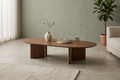 Table Basse Ambre – MDF Effet Noyer, 120 cm - Vue d'ensemble
