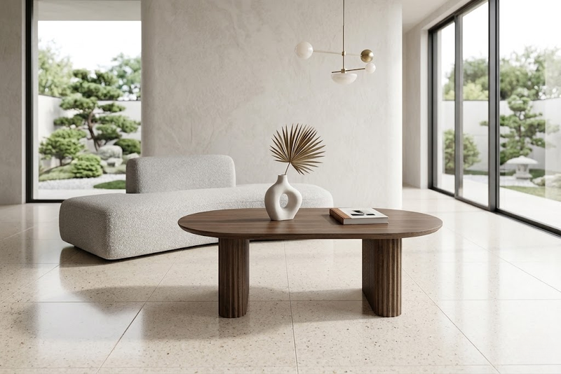 Table Basse Oslo – MDF, Forme Rectangulaire, 110 cm - Vue d'ensemble