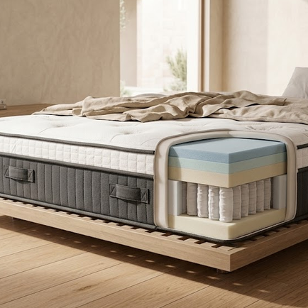 Matelas Rome – Mousse Haute Densité – 140/160x200 cm - Détail surface