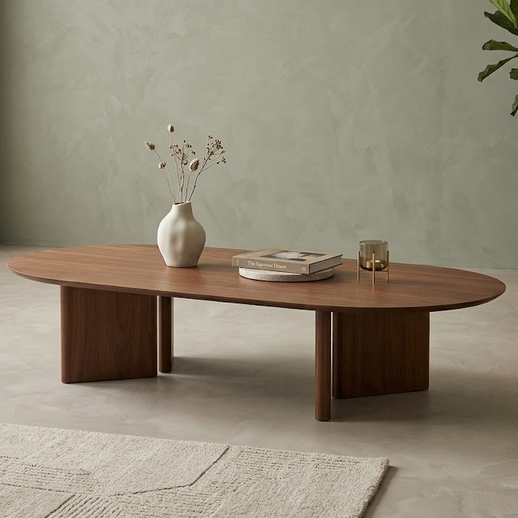 Table Basse Ambre – Effet Noyer