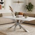 Table Basse Silvia – Blanc avec Pieds Blancs