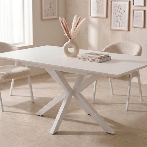 Table Repas Extensible Silvia – Pieds Argentés